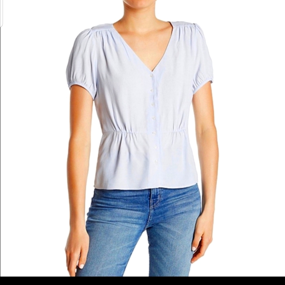 J. Crew Button-Up Peplum Top, Size 4, NWT